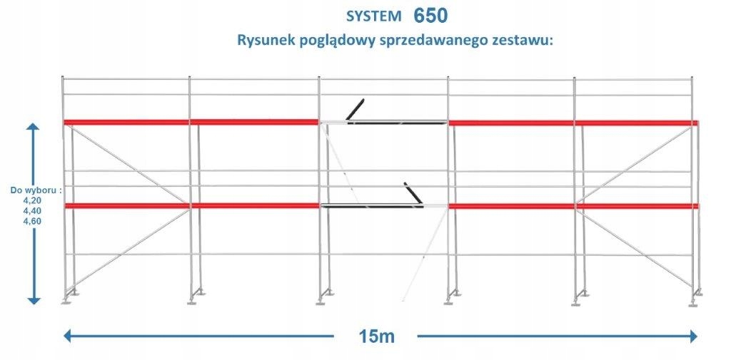 SYSTEM 650 lešenie PREDAJ lešenia v poli 2,5m a 3,0m